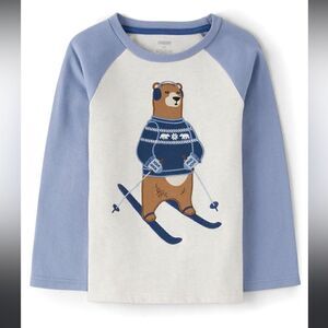 Gymboree | Boys Embroidered Bear Raglan Top - Bear Hugs - H/T Vanilla | 8